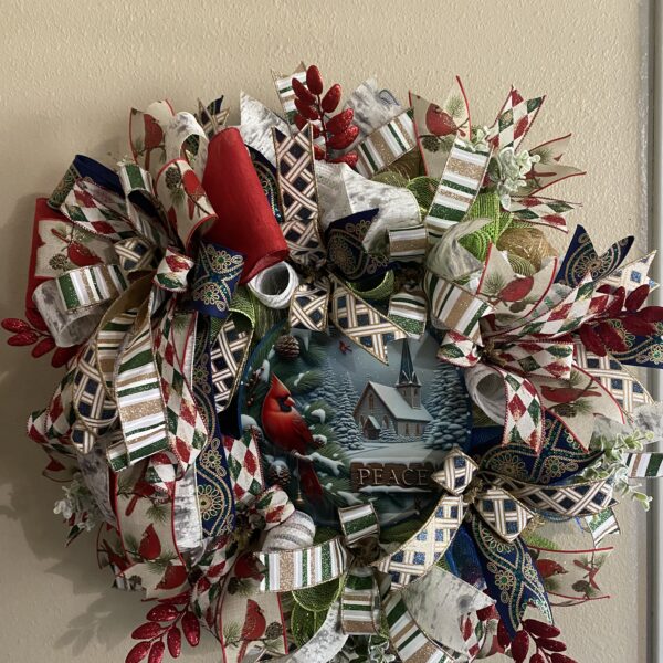 Cardinal Peace Wreath
